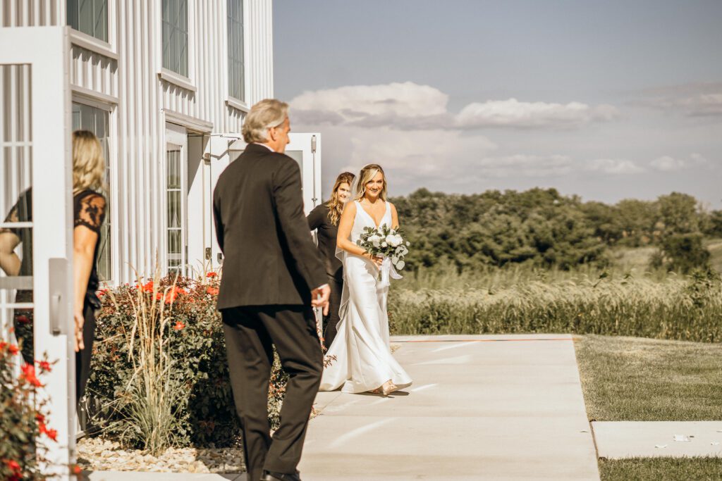 Fairview Acres Barn processional double door entrance