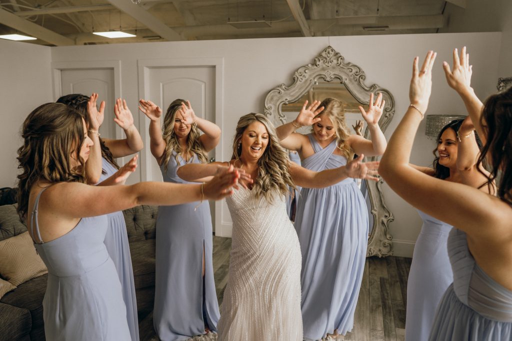 Stunning candid moment of the bride during Stress-Free Weddings captured by Eric Osborn Photography